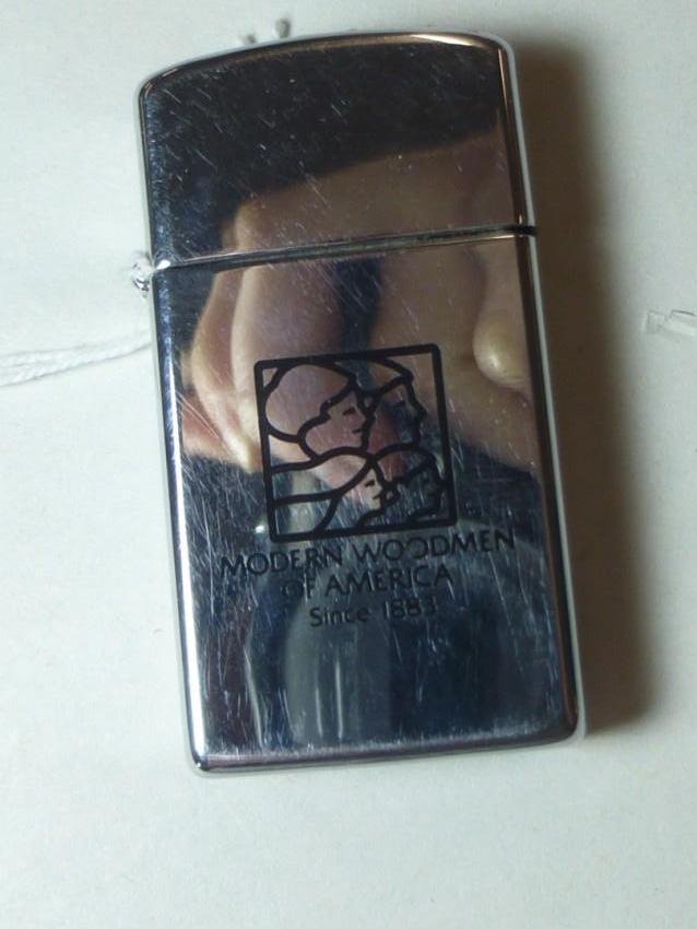 Vintage Modern Woodmen Zippo Lighter: Shipping 7.50