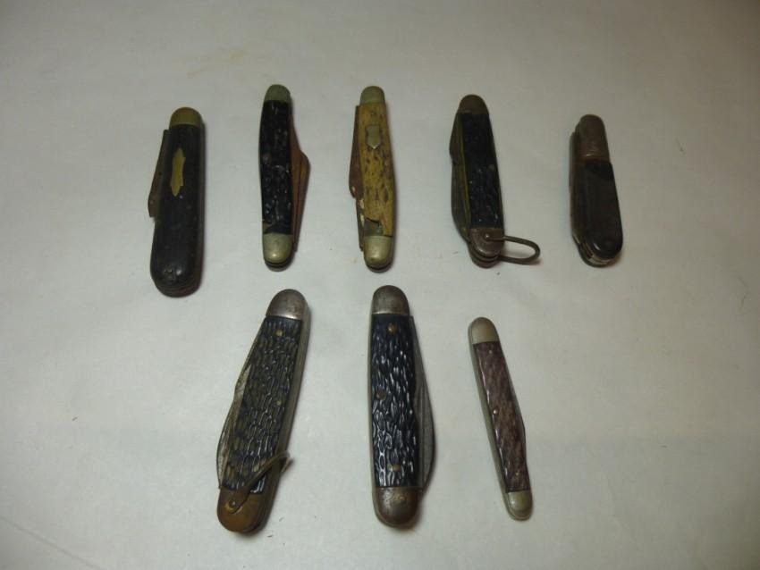 Group lot of 8 folding knives: Shipping 15