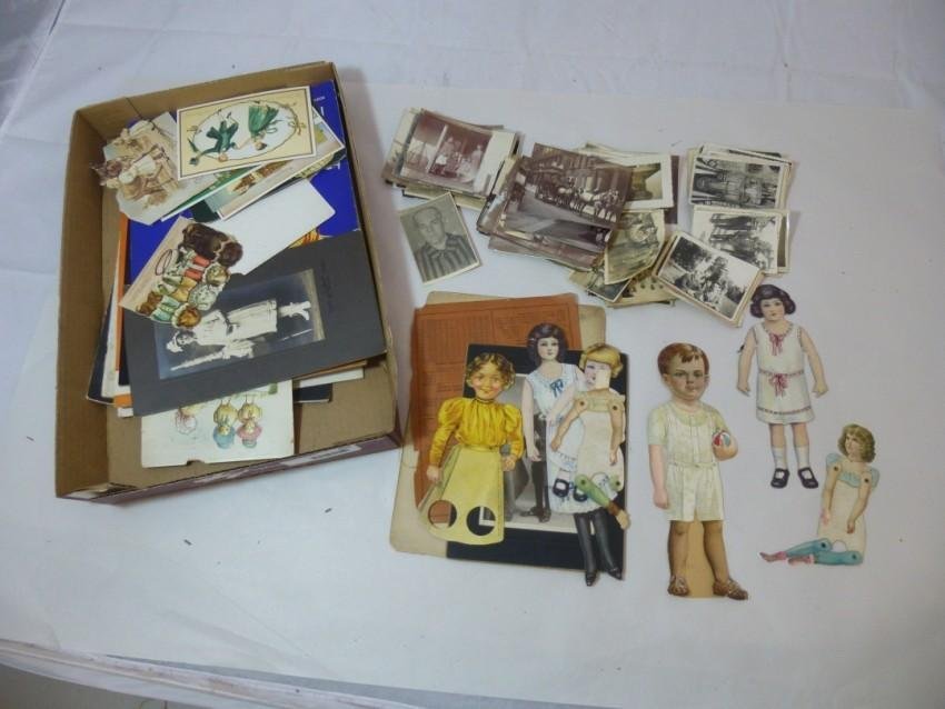 Large Ephemera Lot: Snapshots of Poland, Sheet Music, Paper dolls etc. Shipping 15