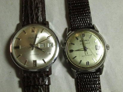 Two Vintage Men's Mechanical Watches: Clinton and Bulova 21 jewel. Shipping 7.50