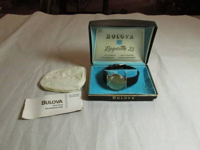 Vintage Men's Bulova Men's Watch in box: Running. Shipping 10