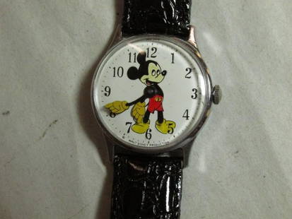 Vintage Mickey Mouse Watch: Mechanical, running. Shipping 5