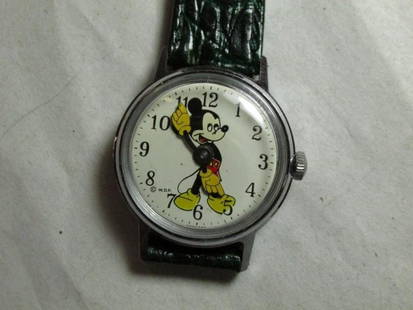 Vintage Mechanical Mickey Mouse Watch: Running. Shipping 7.50