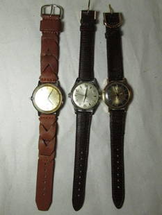 Group lot of 3 Mechanical Men's Watches: Vintage. Rex, Caravelle, Westclox. All running. Shipping 10