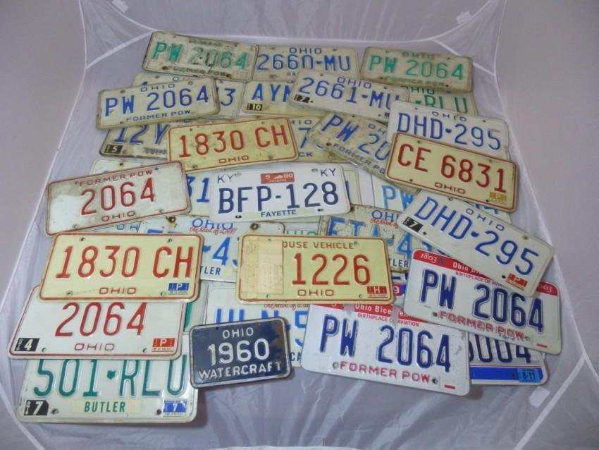 Mostly Ohio License Plate Lot: Shipping 27.50