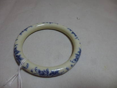 Vintage Blue Ceramic Bracelet: Shipping 10