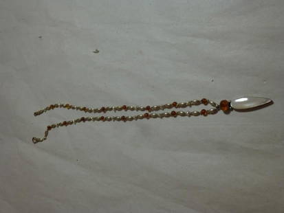 Sterling Silver and Amber necklace: Shipping 5