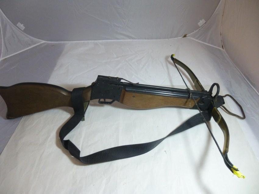 Vintage Crossbow: Length: 33.5" Buyer is responsible for pickup or shipping. We have a local UPS store that will ship nearly anything.