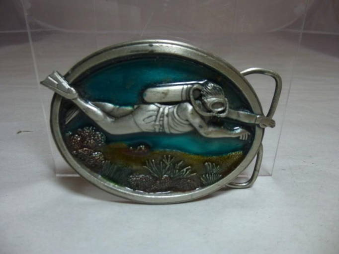Enameled Diver Belt Buckle