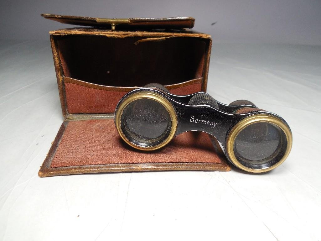Pair of Antique German Opera Glasses in Case: Shipping 7.50