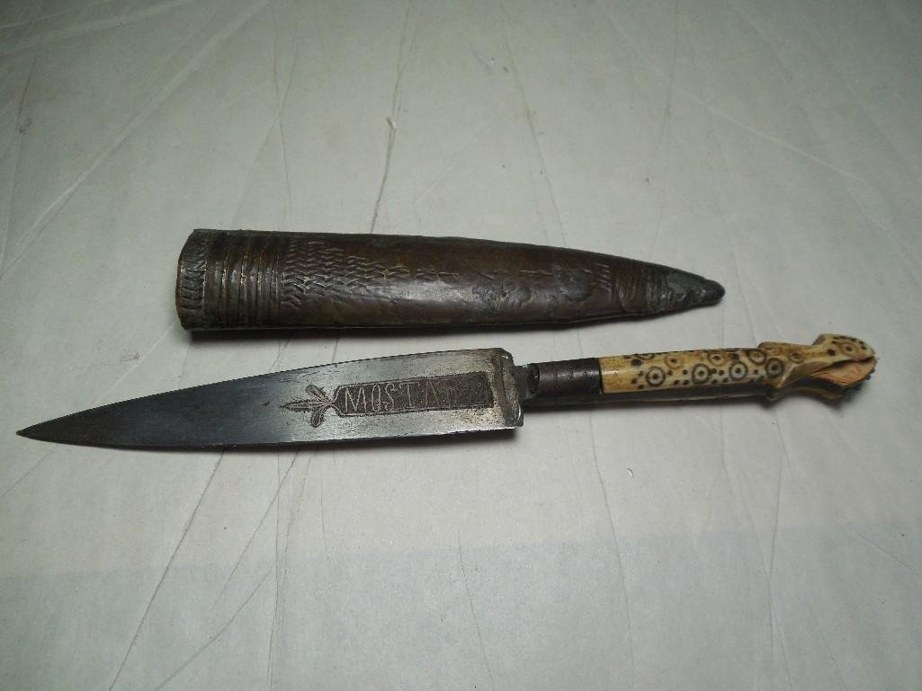 Antique Mostar 1892 Bosnia Balkan Fighting Knife: See terms and conditions for shipping info.