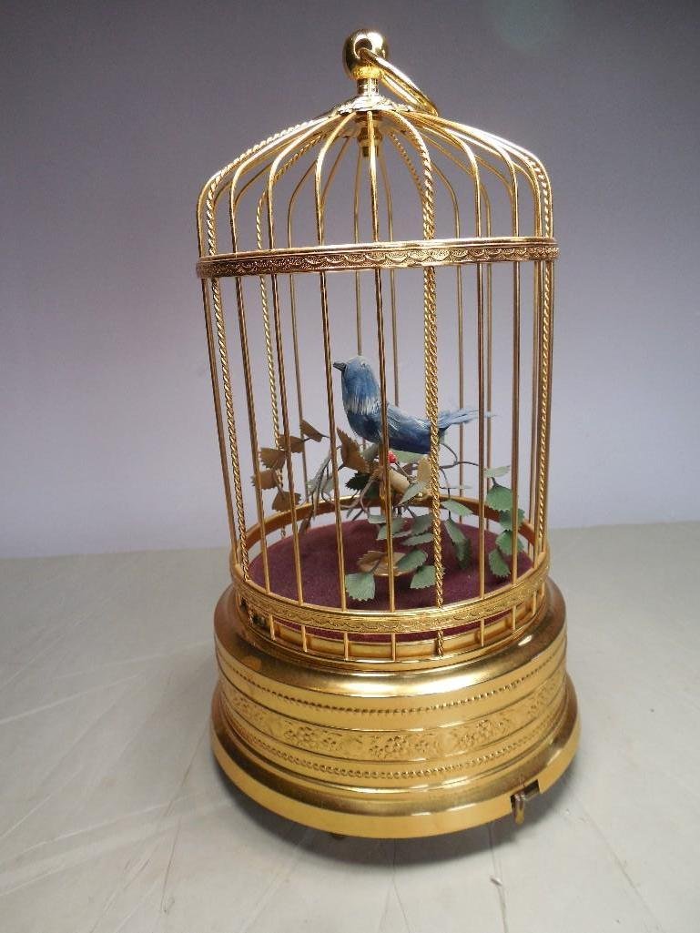 Nice Vintage Mechanical Clockwork Bird in Cage: Higher quality, Japanese made. Works.See terms and conditions for shipping info.
