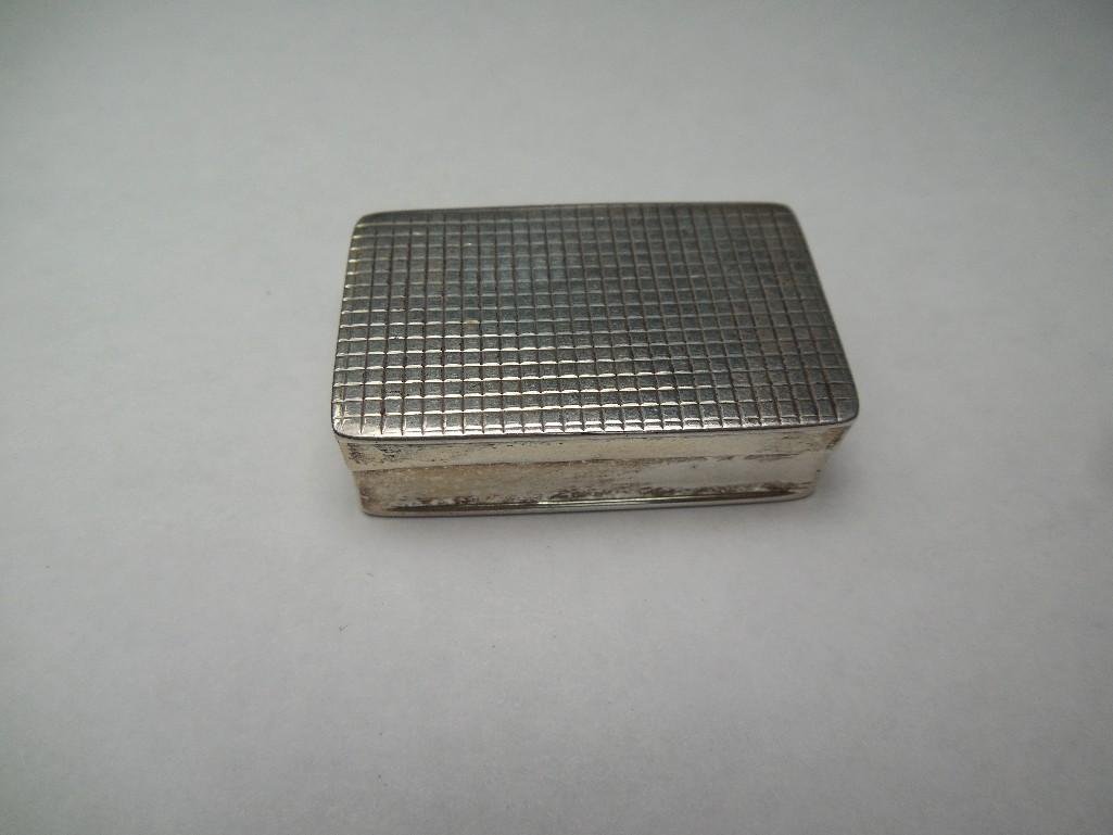 Early 1900s Small Sterling Silver Pill Box: See terms and conditions for shipping info.