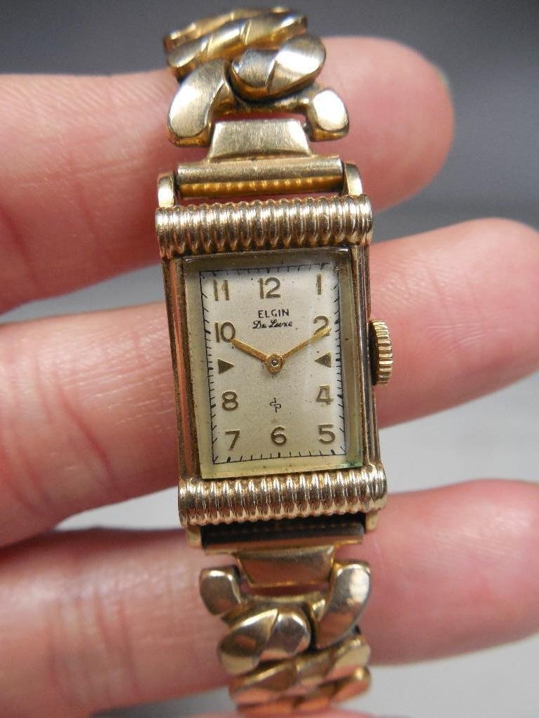 Antique Gold Filled Elgin De Luxe Watch: Running? Shipping 7.50