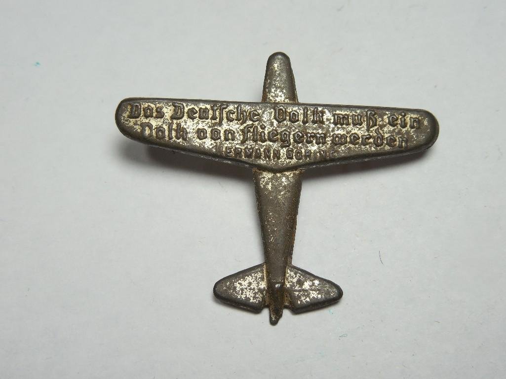 WWII German Hermann Goring Airplane Metal Tinnie: Shipping 7.50