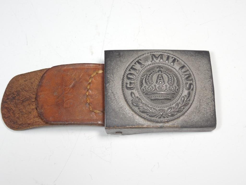 Prussian German Military Gott Mit Uns Buckle w/Tab: With tab.