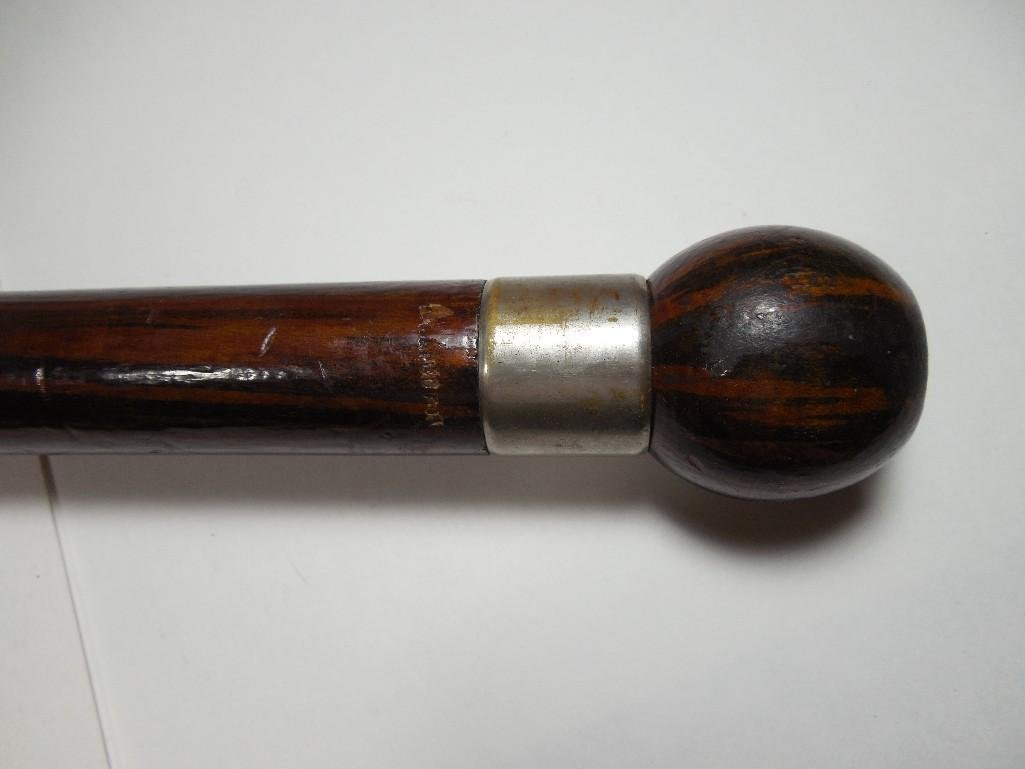 Rare Antique Flag Parade Cane w/39-Star Flag: Made in the fall of 1889, when flag makers were betting on, among other things, the Dakotas entering the union as one state. Well, things went differently and there was never an official 39-star flag,
