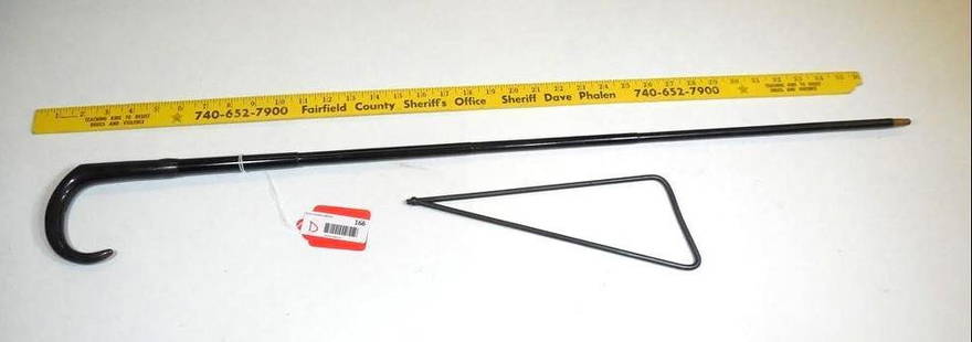 Rare Antique 9 mm Cane Gun w/Wire Stock: Rare gun.
