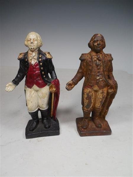 2 Antique Cast Iron George Washington Banks Still: 2 Antique Cast Iron George Washington Banks Still