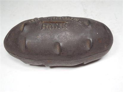 Rare Antique Pingree Potato Bank: Among the rarest and most desirable still banks out there.