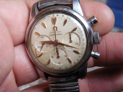 Rare Omega Seamaster 321 Movt Chronograph Runs: Runs and works. Crystal has a crack and needs to be replaced. Otherwise good.