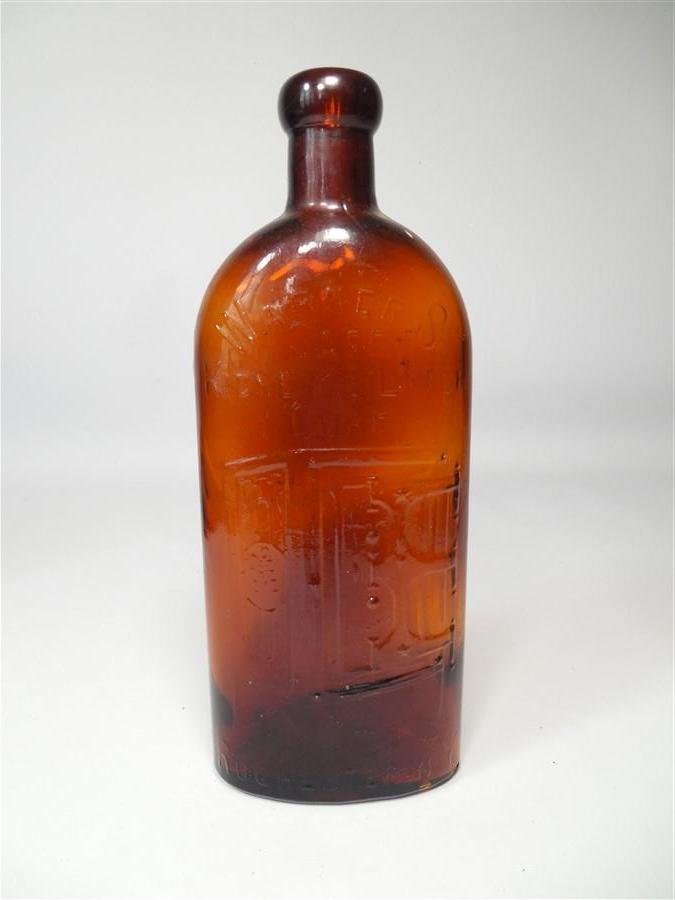 Antique Warner's Safe Cure Amber Glass Bottle: Antique Warner's Safe Cure Amber Glass Bottle