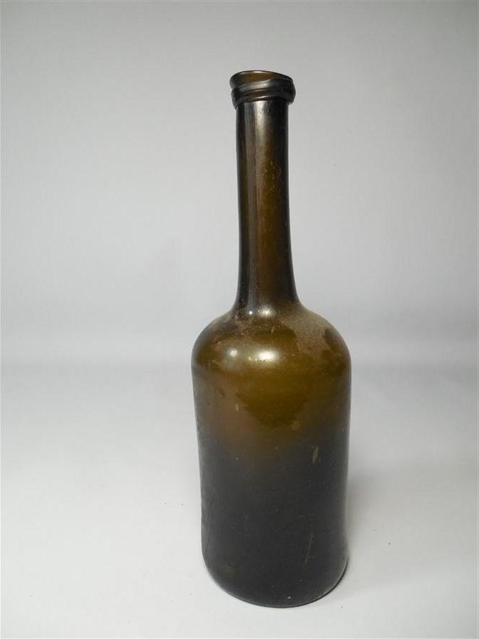 Antique Amber Glass Bottle Lady's Leg Pontil: Antique Amber Glass Bottle Lady's Leg Pontil