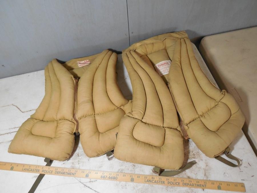 2 Antique Cloth Life Jackets: 2 Antique Cloth Life Jackets