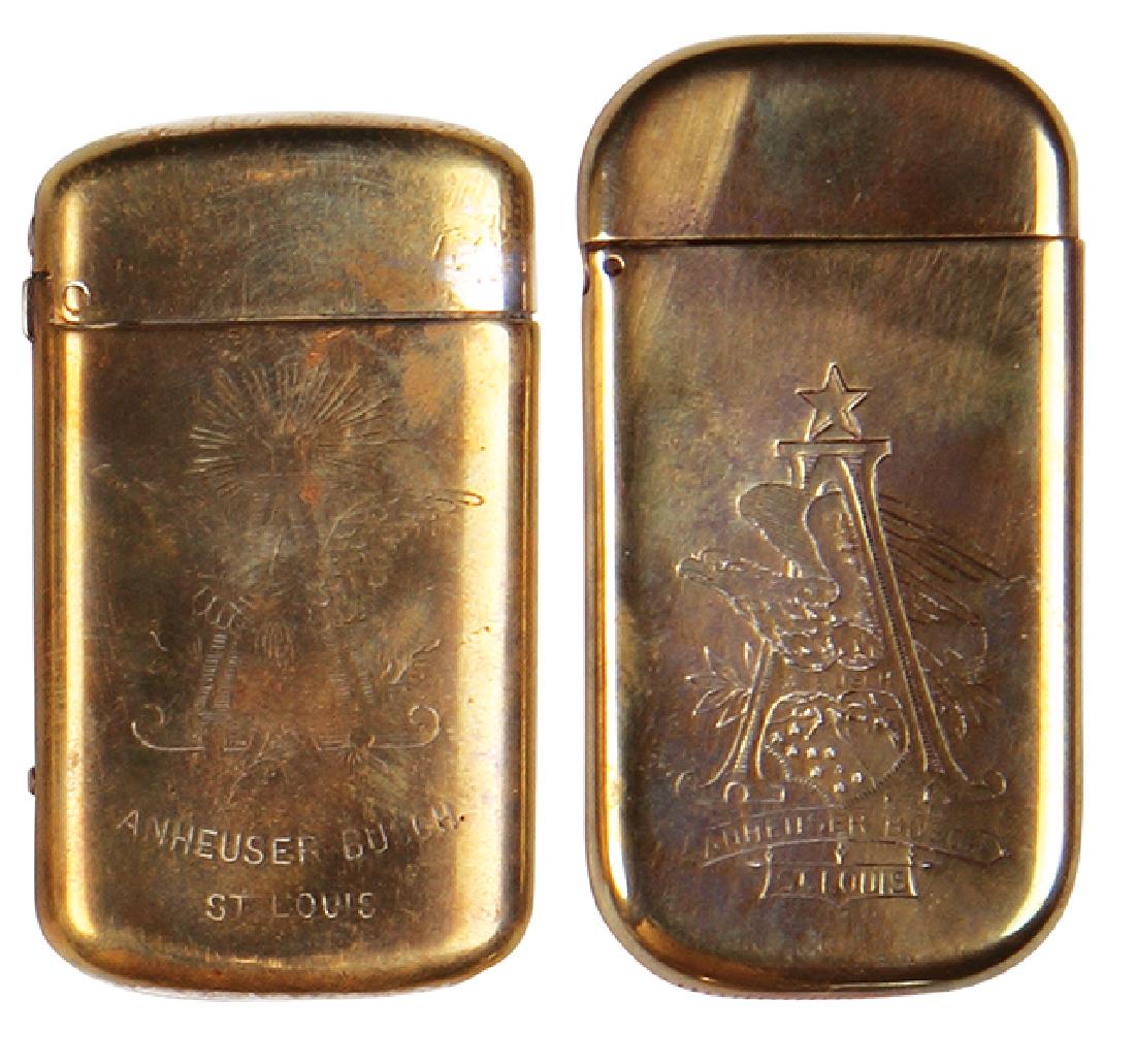 Two Anheuser-Busch match safes (1 of 2)