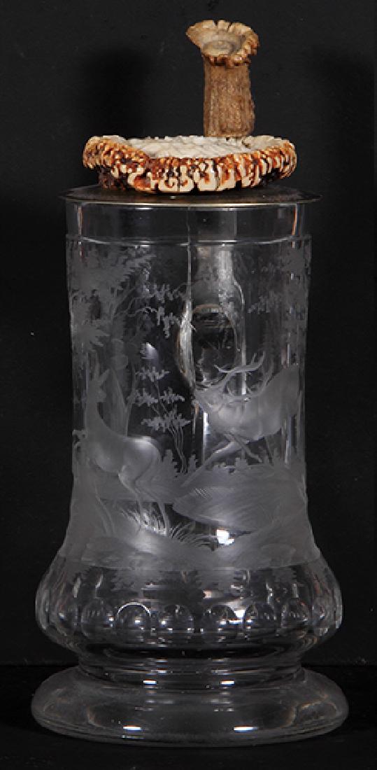 Glass stein, wheel-engraved (1 of 2)
