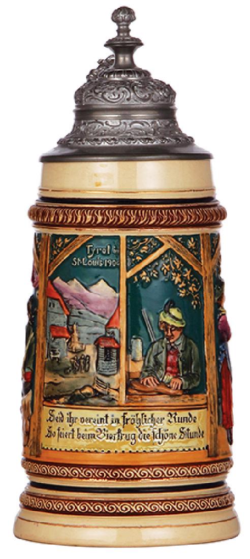 Pottery stein, 1904 Worlds Fair (1 of 2)