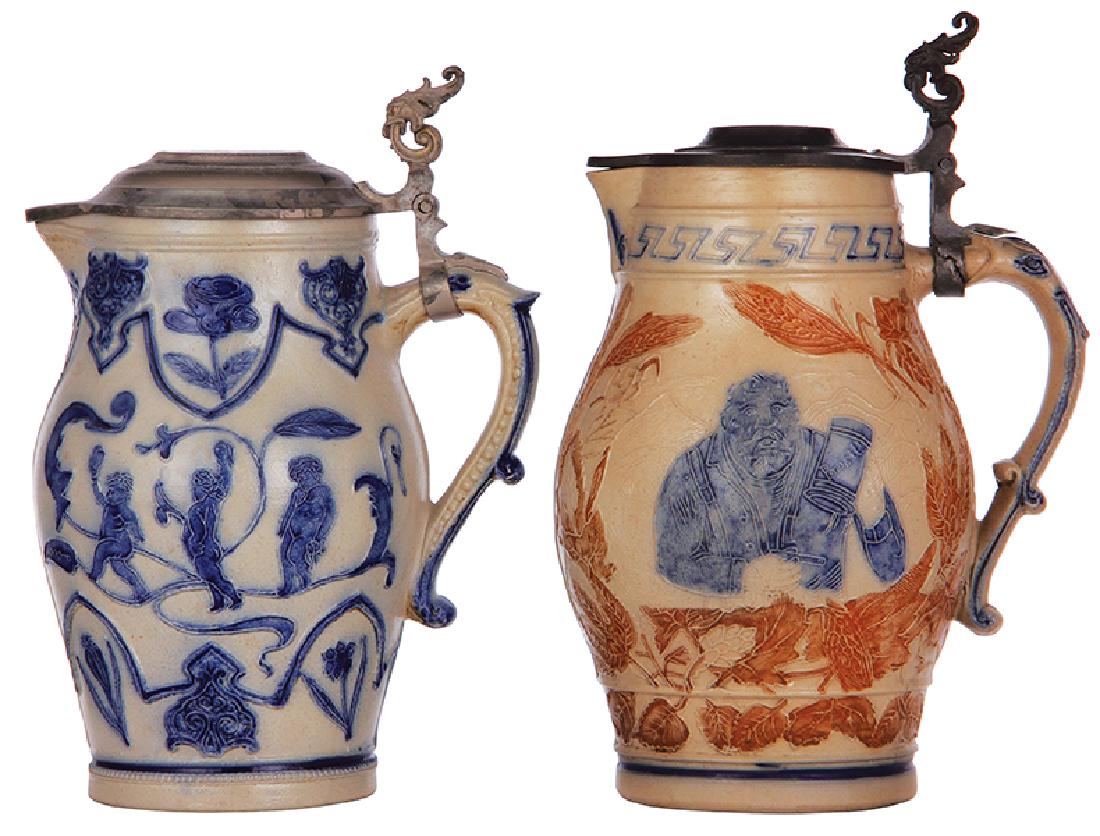 Two stoneware steins Whites, Utica (1 of 3)