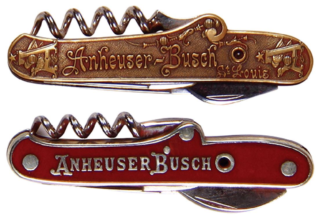 Two Anheuser-Busch enameled pocket knives (1 of 2)