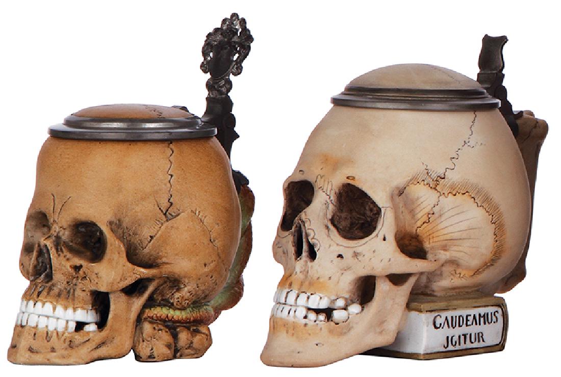 Two Character steins, Skulls (1 of 3)