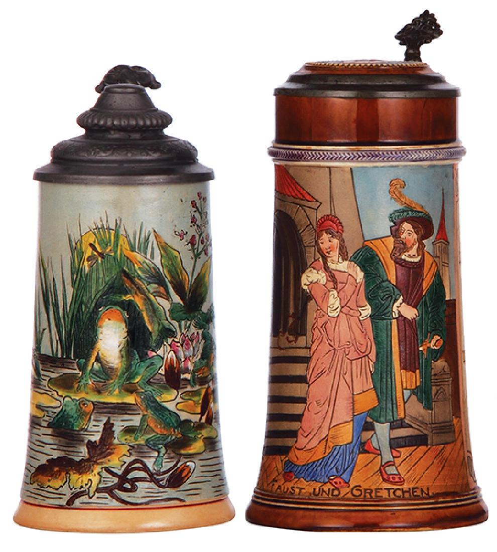 Two pottery steins