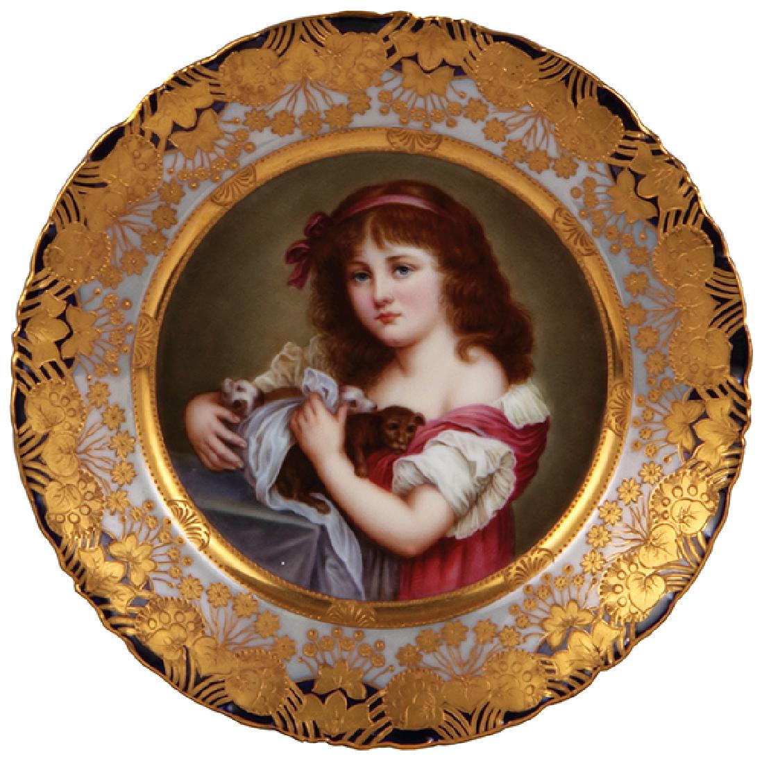 Royal Vienna, porcelain plate, Comtesse Mollien (1 of 2)