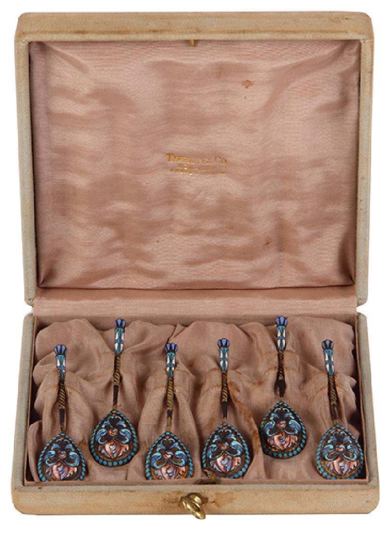 Russian enameled silver spoons (1 of 4)