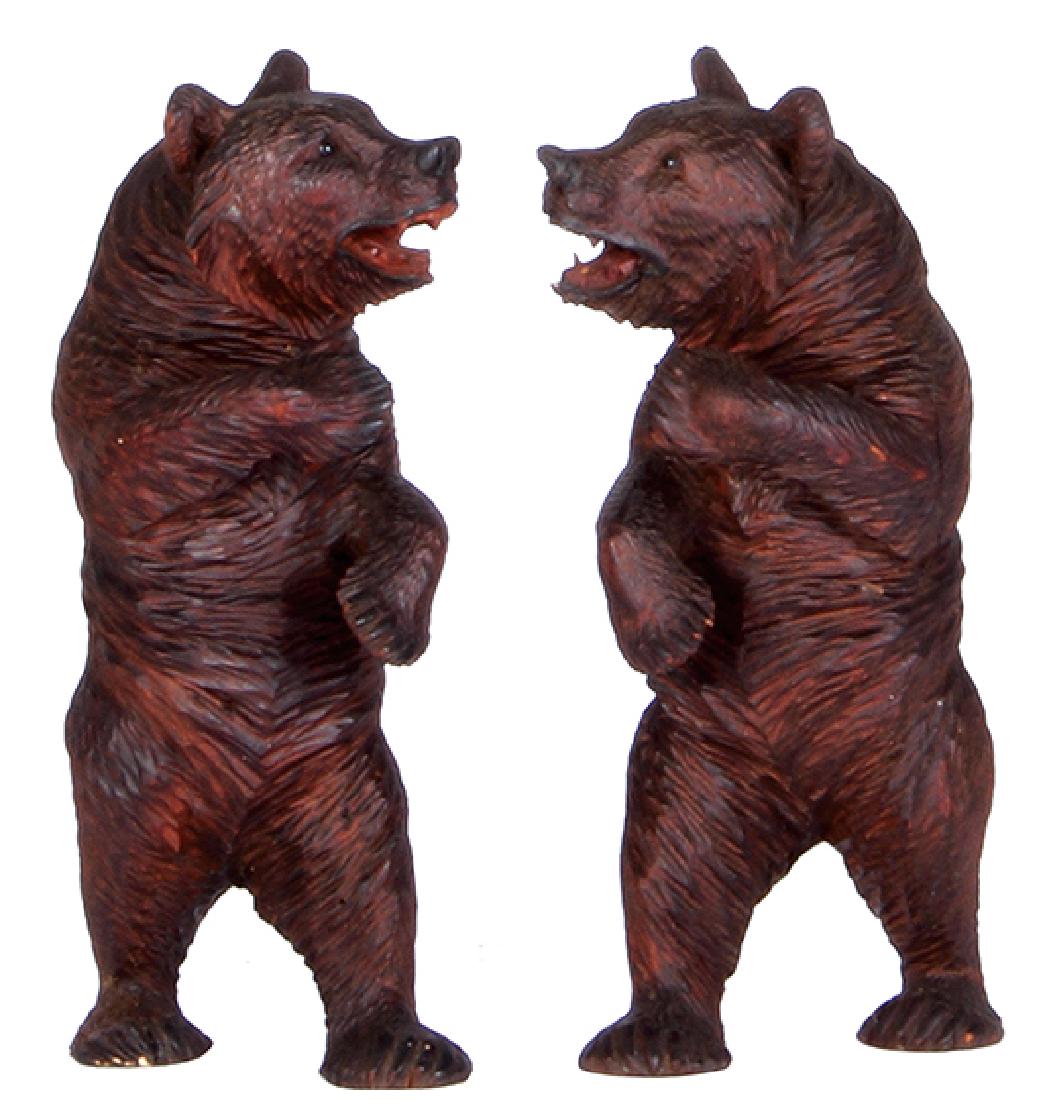 Black Forest wood carved bears (1 of 4)