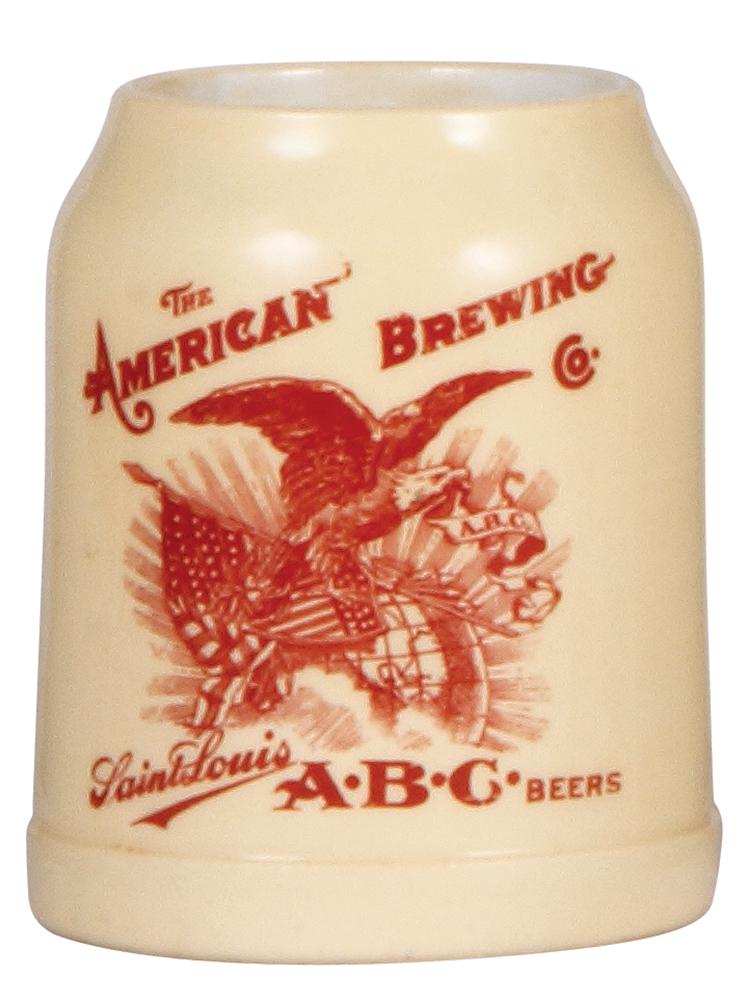Pottery stein, .3L, The American Brewing Co. (1 of 2)