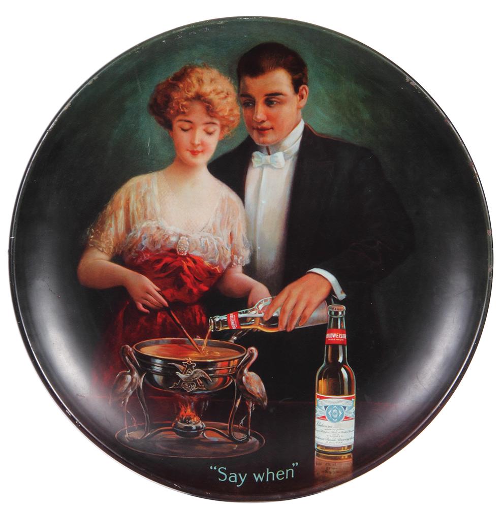 Anheuser-Busch advertising tray, lithograph (1 of 2)