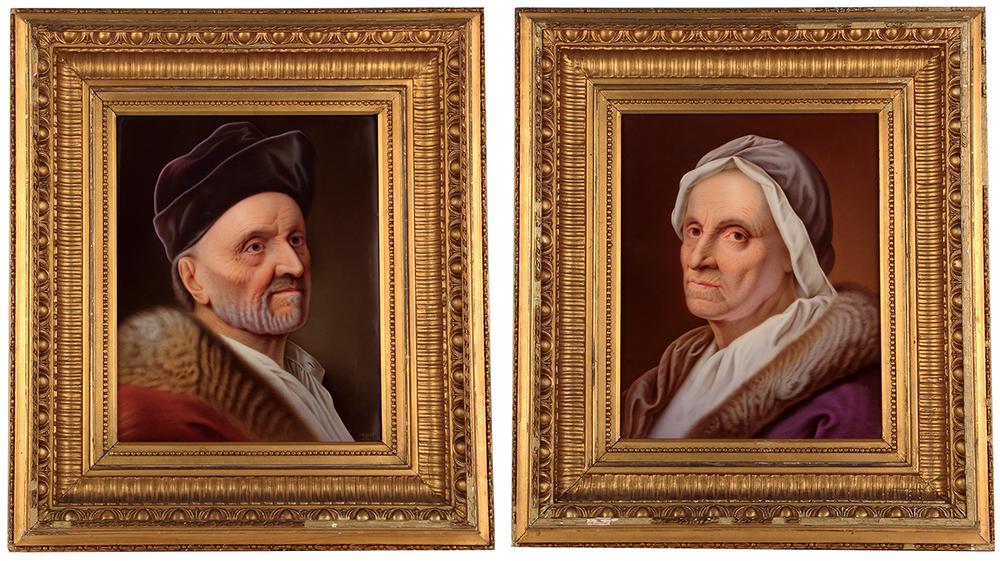 Pair K.P.M. porcelain plaques (1 of 2)