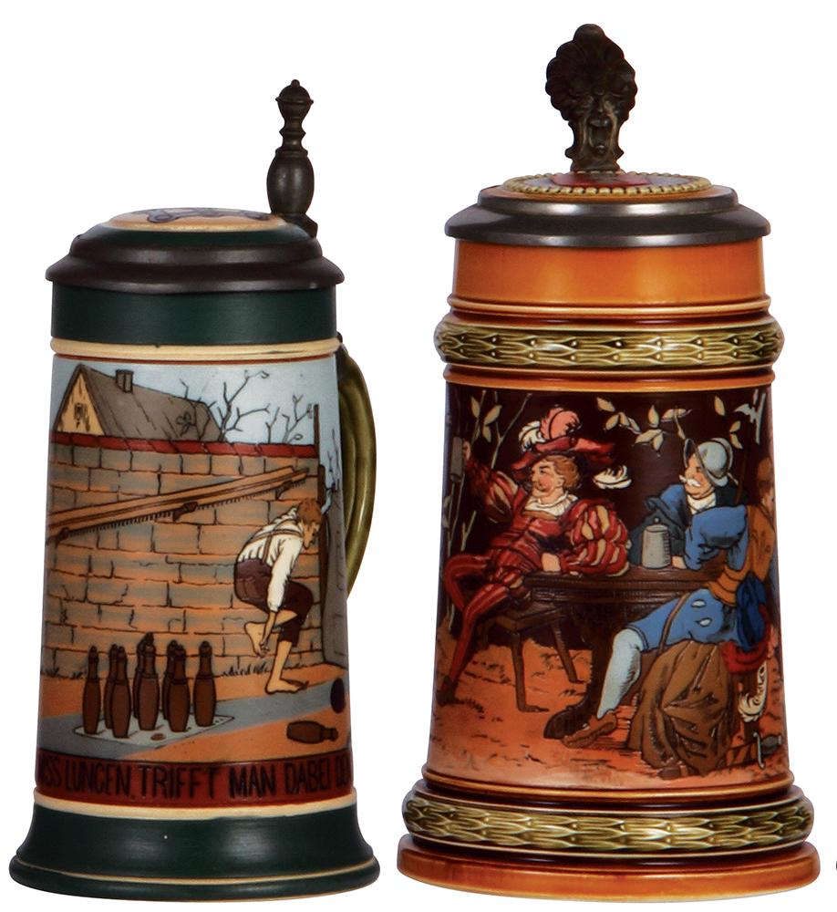 Two Mettlach steins, .5L, 2957, .5L, 1527 (1 of 3)