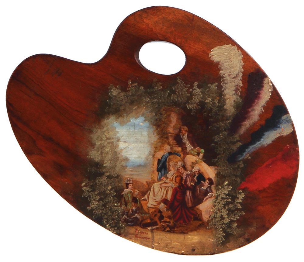 Artist palette, wood, (1 of 2)