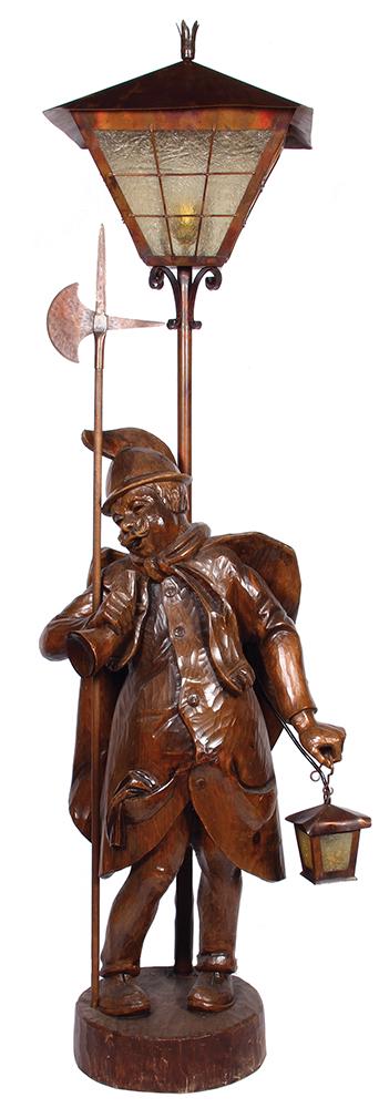 Black Forest wood carved, Night Watchman (1 of 2)