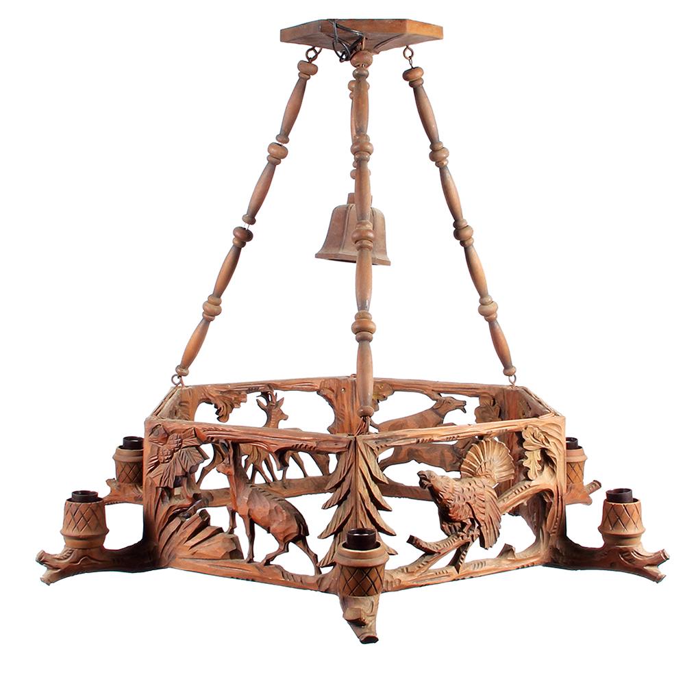 Black Forest ceiling chandelier (1 of 3)