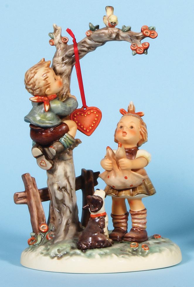 Hummel figurine, Goebel: Hummel figurine, 11.0" ht., 766, TMK 8, Here's My Heart, no box, mint.