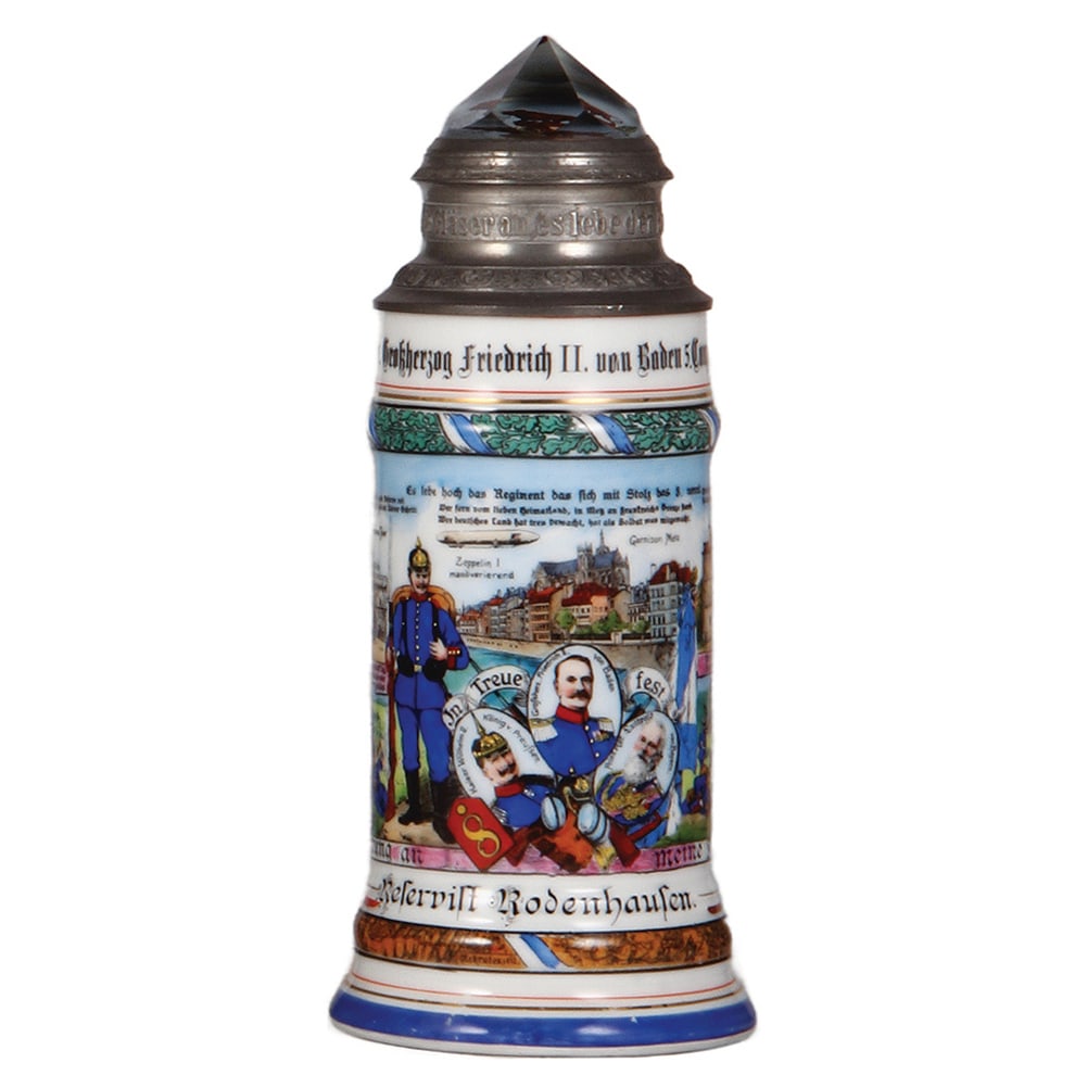 Regimental stein, bayr. Inft. Regt. Nr. 8, Metz, 1910 - 1912, (1 of 4)