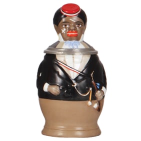 Character stein, .5L, porcelain, Black Student