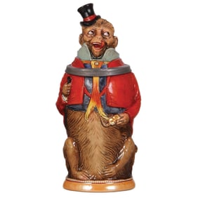 Character stein, .5L, by Diesinger, Monkey with Top Hat