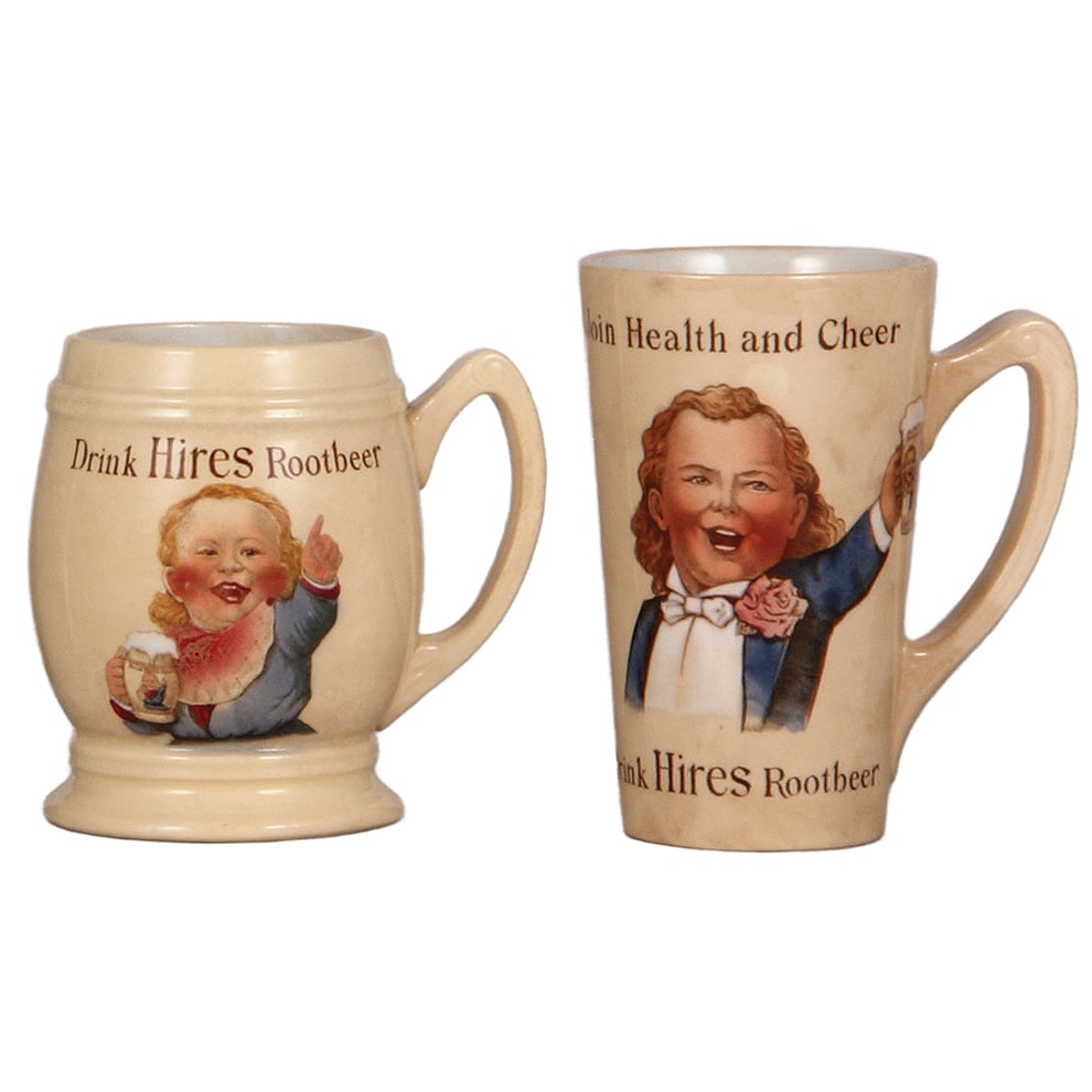 Mettlach beakers (two), Hires Rootbeer (1 of 2)